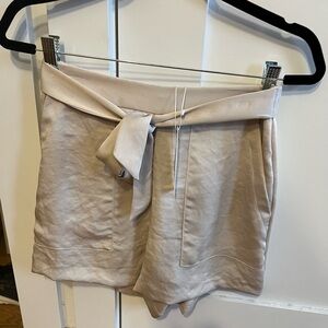 Drew Tan High Waist Shorts Chic Casual NWT
